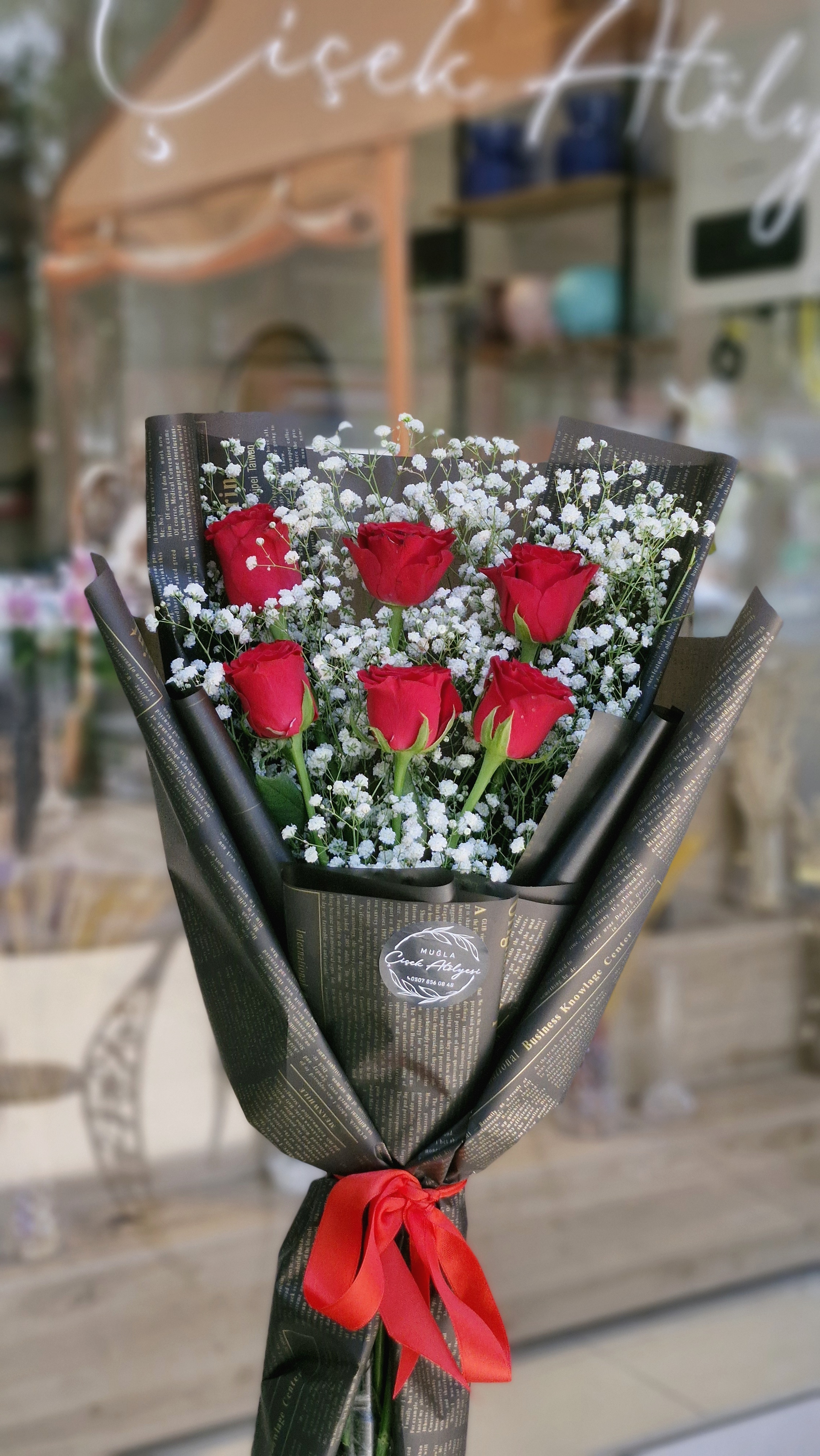 6'lı Kırmızı Gül Buketi